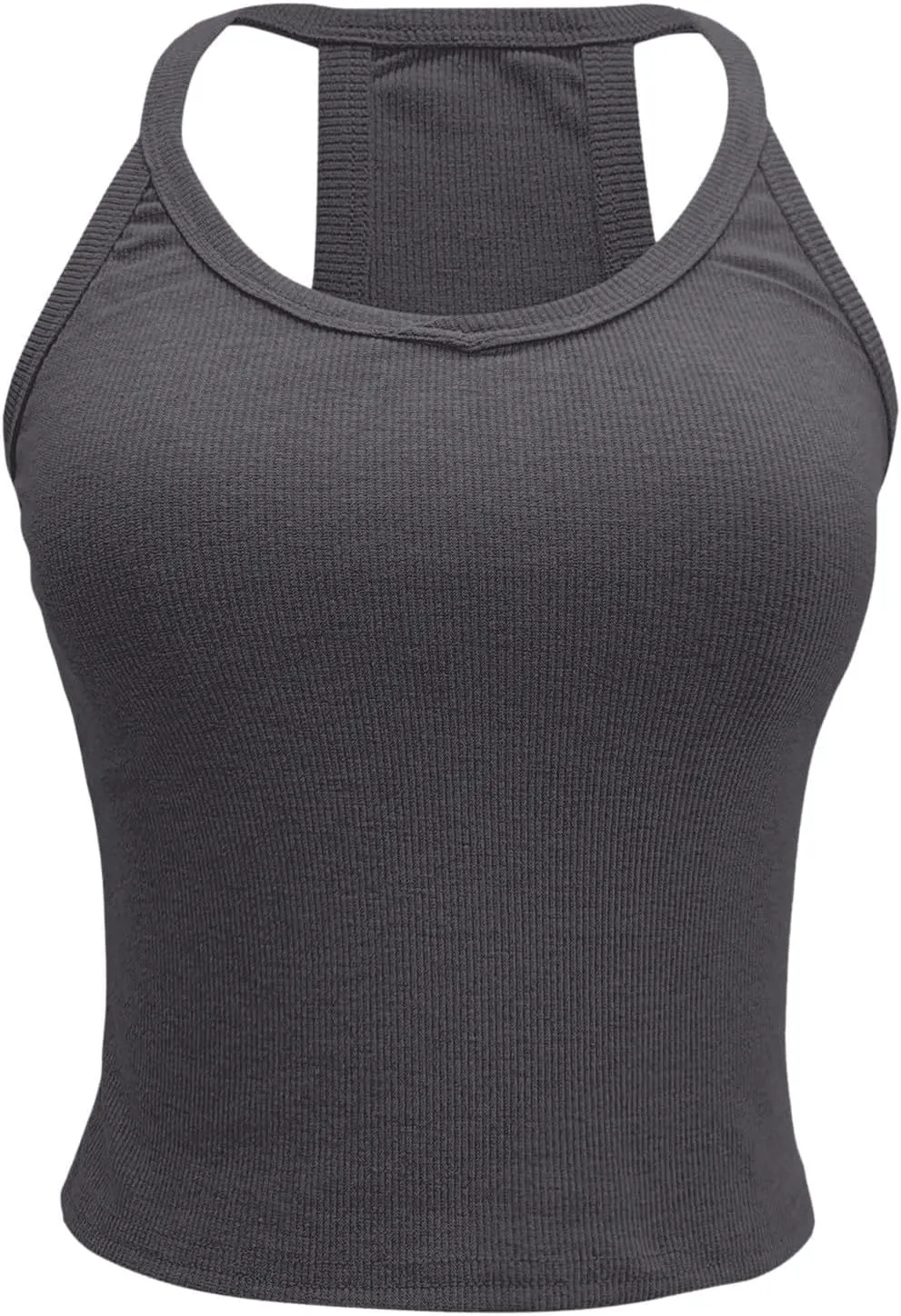 Women Casual Solid Vest V Neck Strap Tank Sleeveless Crop Top Slim Sports
