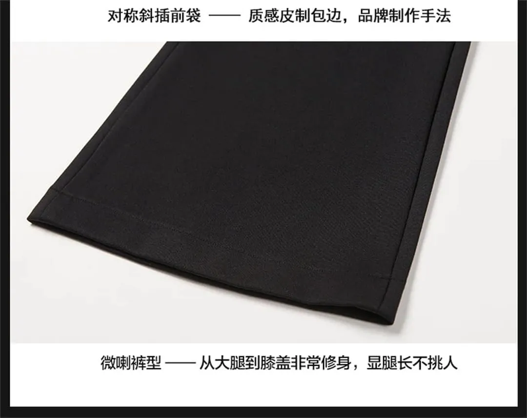 Women Slimming Fit Flare Pants High Waist Elastic Office Working Flared Trousers