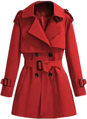 Women Spring Trench Coat Double Breasted All-Match Casual Short Windbreaker Jacket Female Outerwe