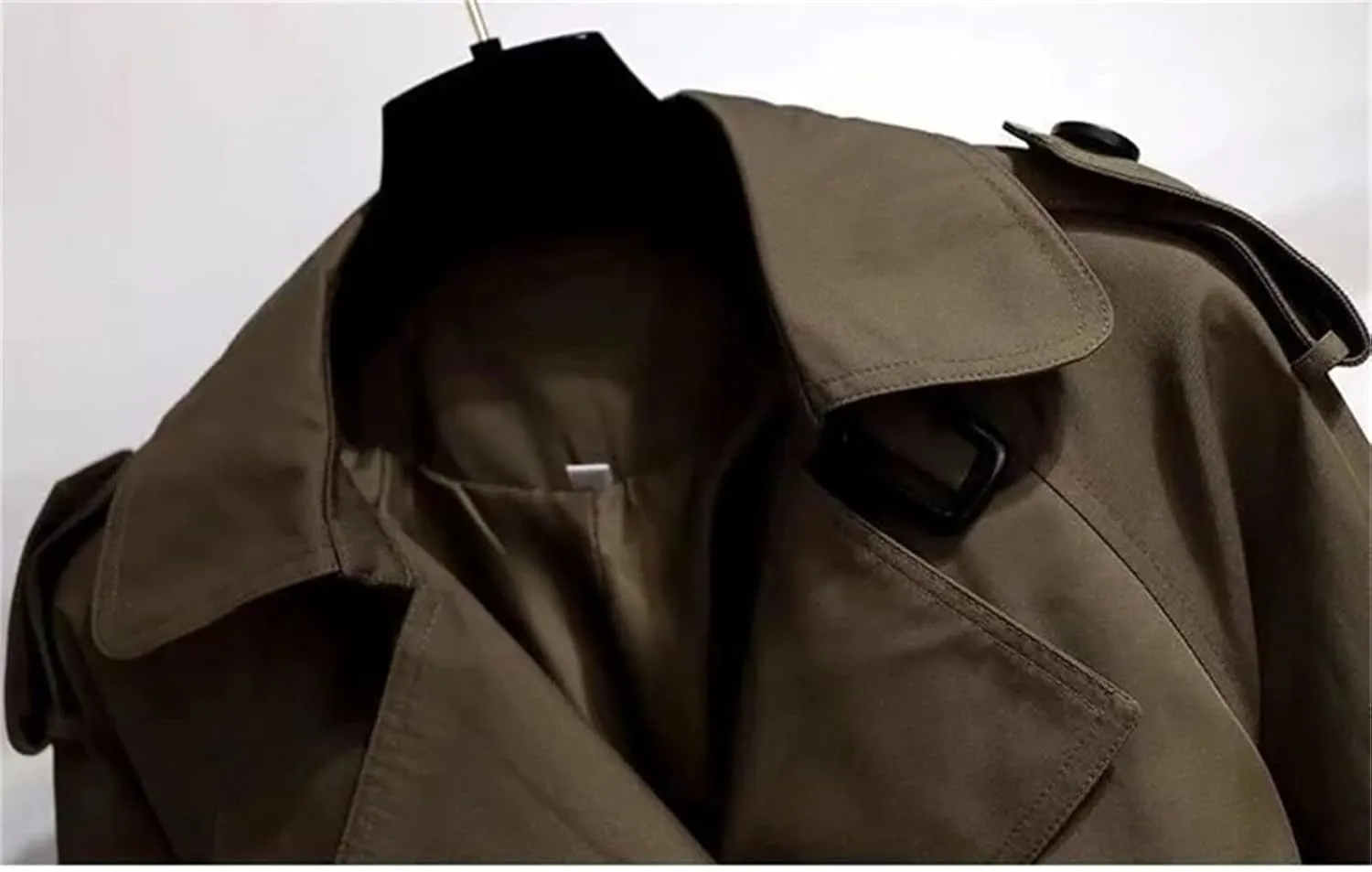 Women Spring Trench Coat Double Breasted All-Match Casual Short Windbreaker Jacket Female Outerwe