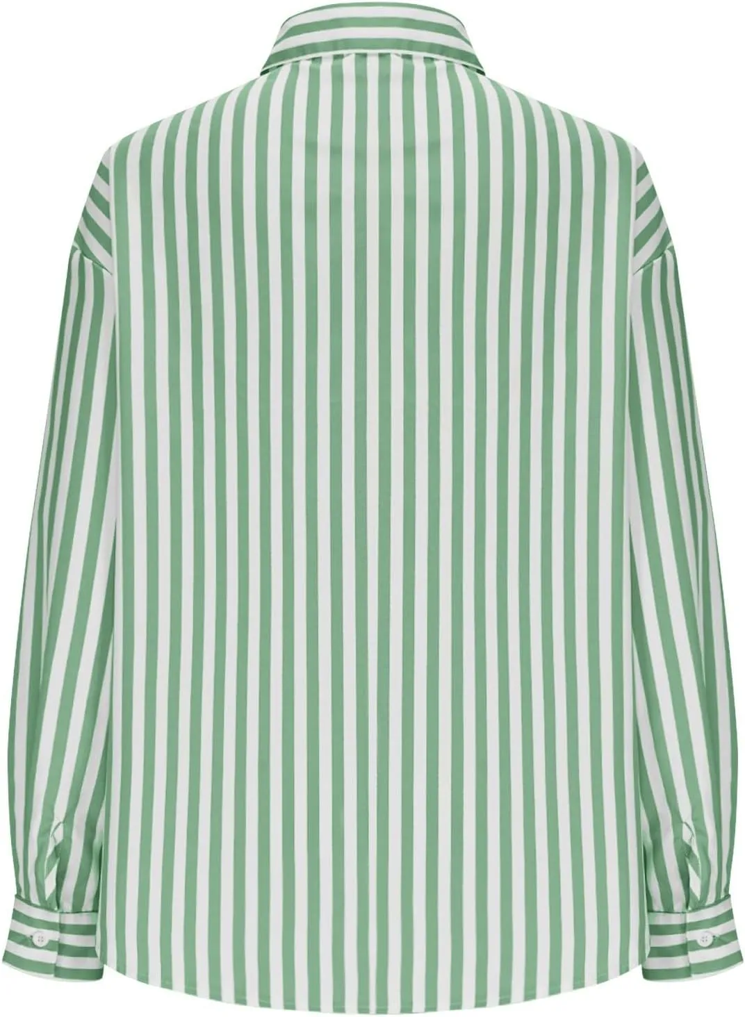 Women Vertical Striped Button Down Blouse Shirt Oversized Casual Loose Fit Tunic Long Sleeve Summer Tops Beach Trendy Clothes