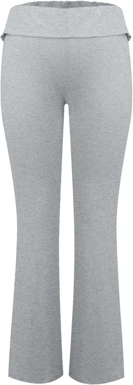 Women Work Pants, Flare Yoga Summer Pants High Waisted Tummy Control Stretch Flare Leggings Elastic Waist Trousers
