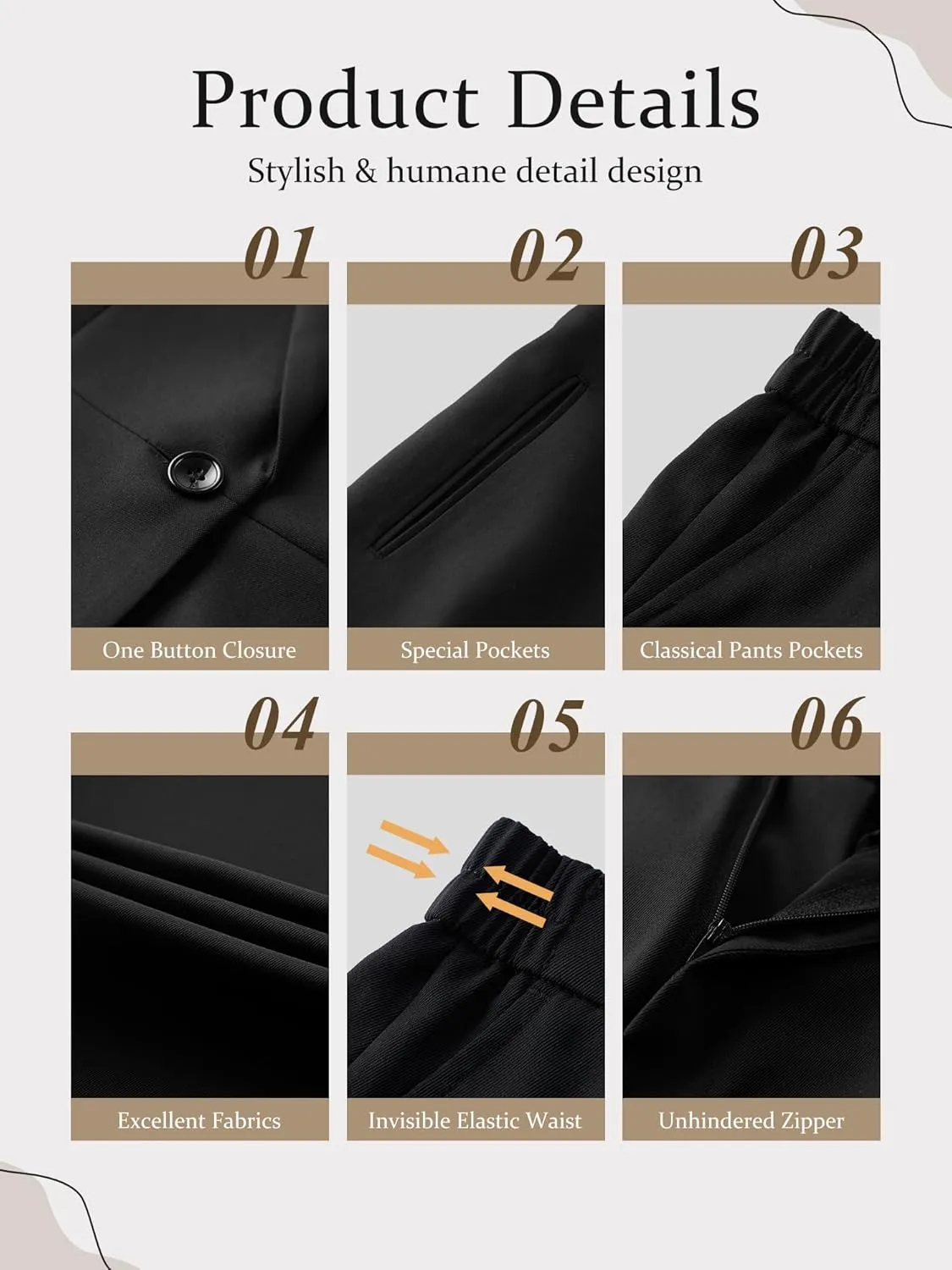 Women's 2 Piece Business Suits One Button Slim Fit Casual Blazers Office Work Formal Blazer Suit Pants Set