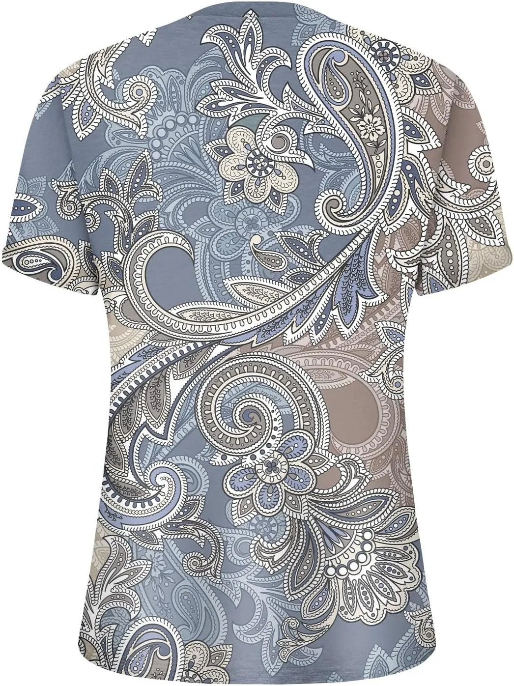Womens 2024 Summer Tops Floral Short Sleeve V Neck Blouses for Women Dressy Casual Loose Vaction Button Shirts
