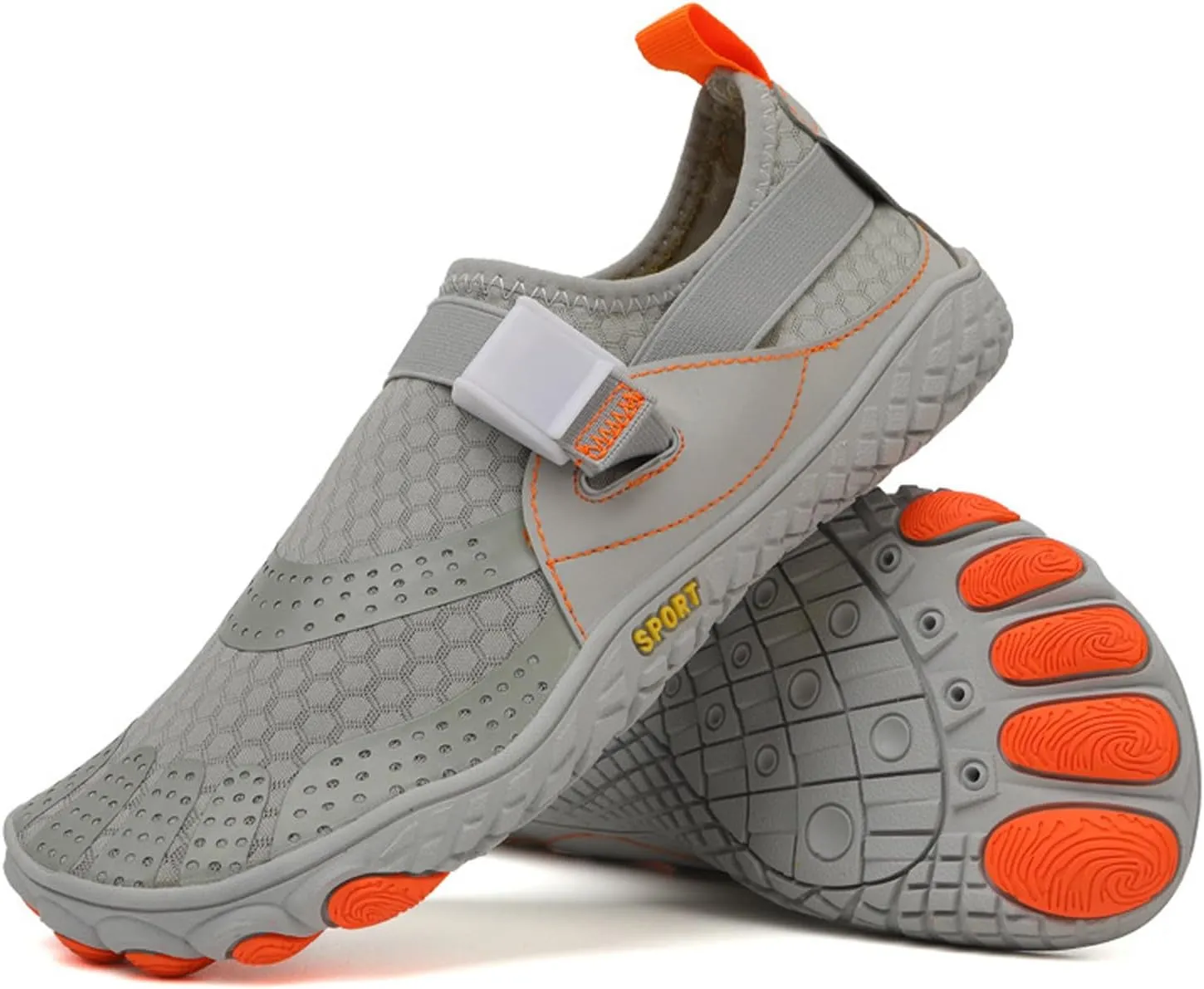 Womens and Mens Water Shoes Breathable Quick-Dry Soft Cushion Barefoot Aqua Socks for Hiking Swimming Beach Wading Surfing Yoga Sport Elastic Band Water Shoe for Men Women Summer Wear Comfy