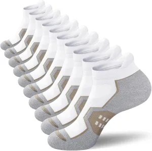 Womens Ankle Comfort Cushioned Anti-blister Wicking Athletic Running Socks 5 Pairs