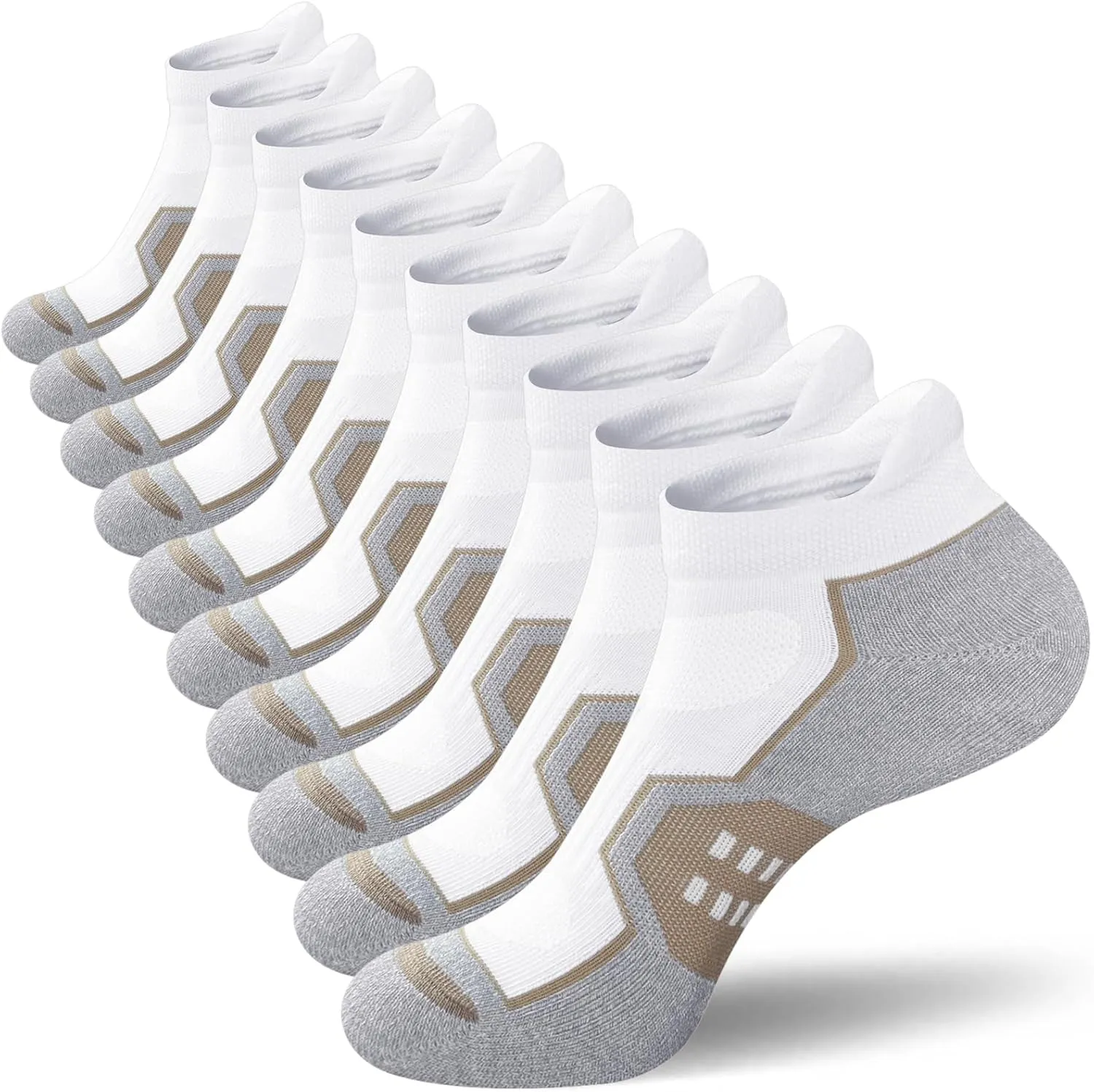 Womens Ankle Comfort Cushioned Anti-blister Wicking Athletic Running Socks 5 Pairs