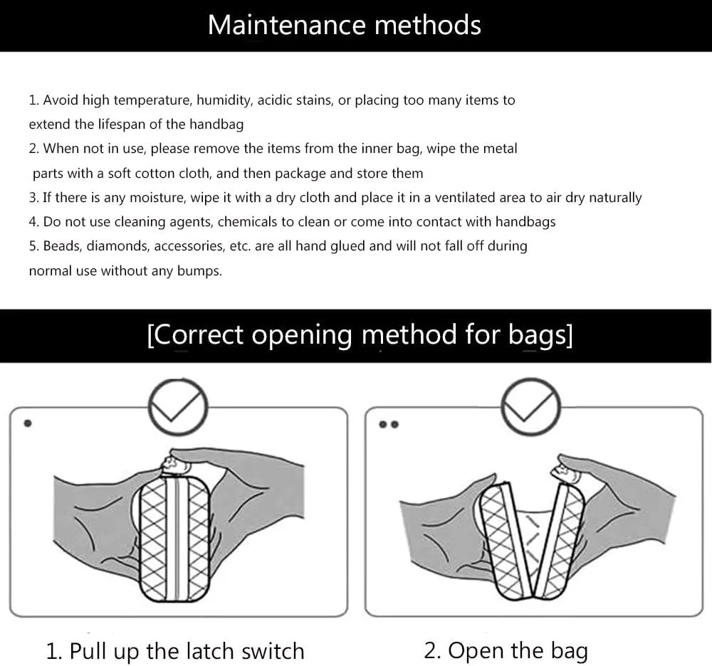 Womens Beaded Crystal Clutch Purse Fashion Diamond Evening Handbag Bridal Bag for Wedding Party