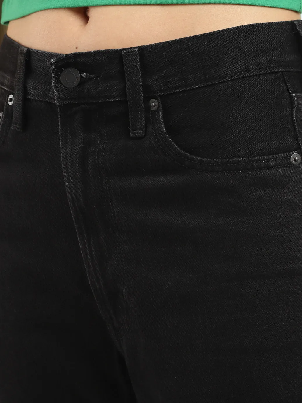 Women's Black Bootcut Fit High Rise Jeans