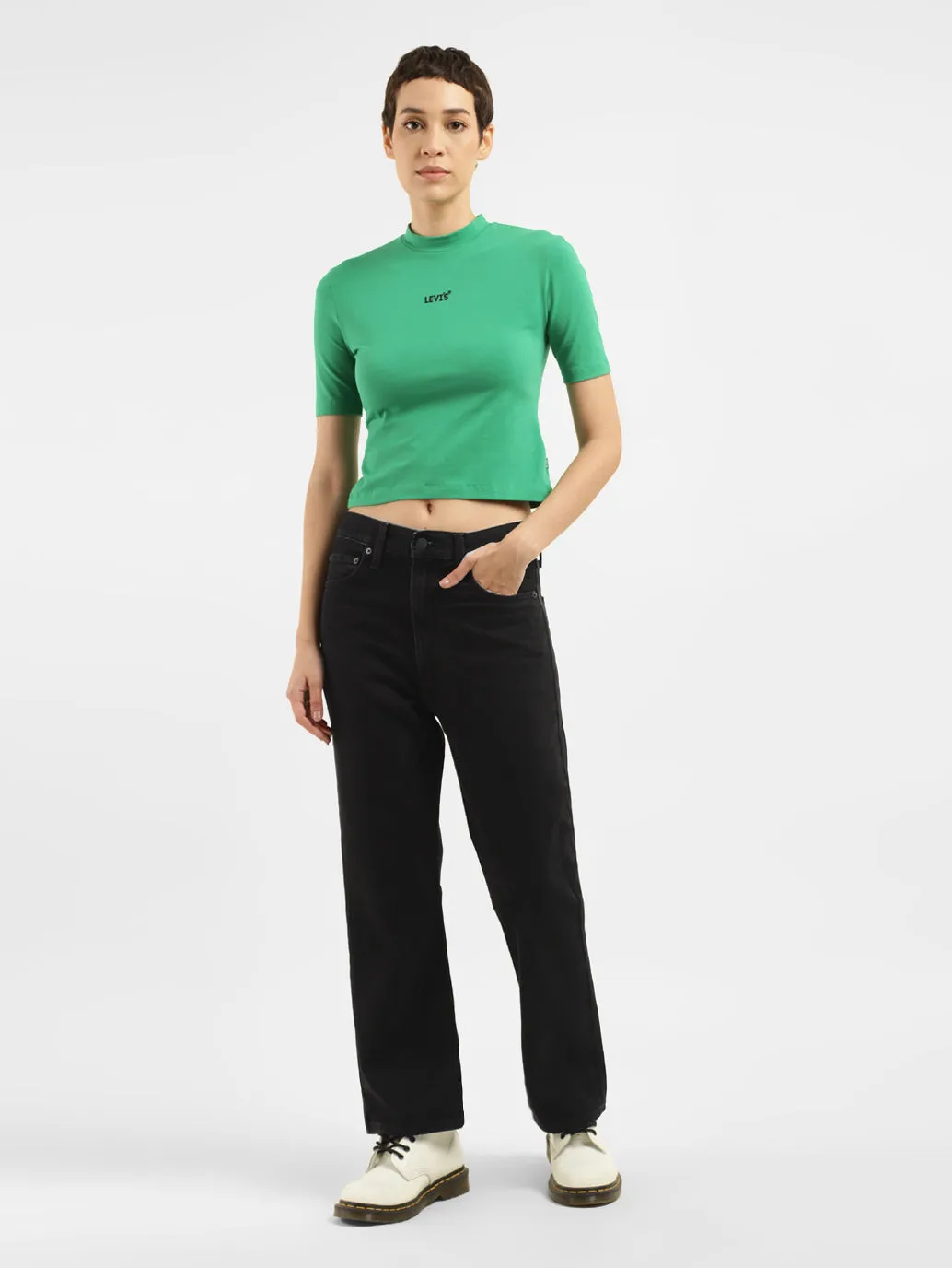 Women's Black Bootcut Fit High Rise Jeans