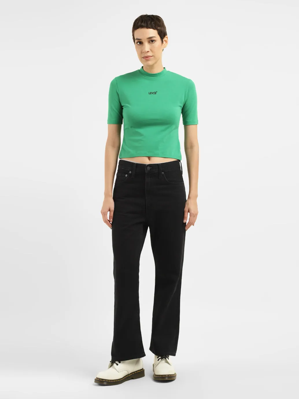Women's Black Bootcut Fit High Rise Jeans