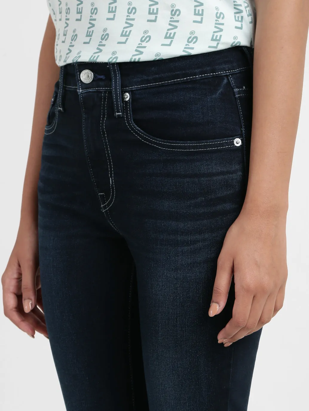 Women's Black Bootcut Fit Mid Rise Jeans