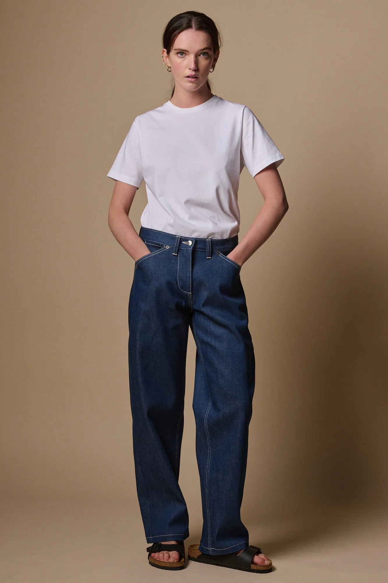Women's Chore Wide Tapered Jean - Blue