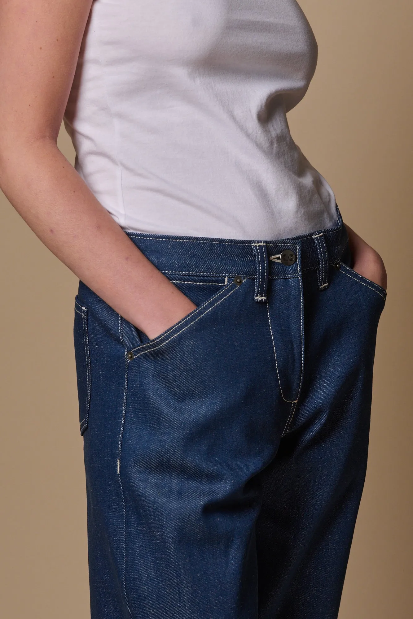 Women's Chore Wide Tapered Jean - Blue