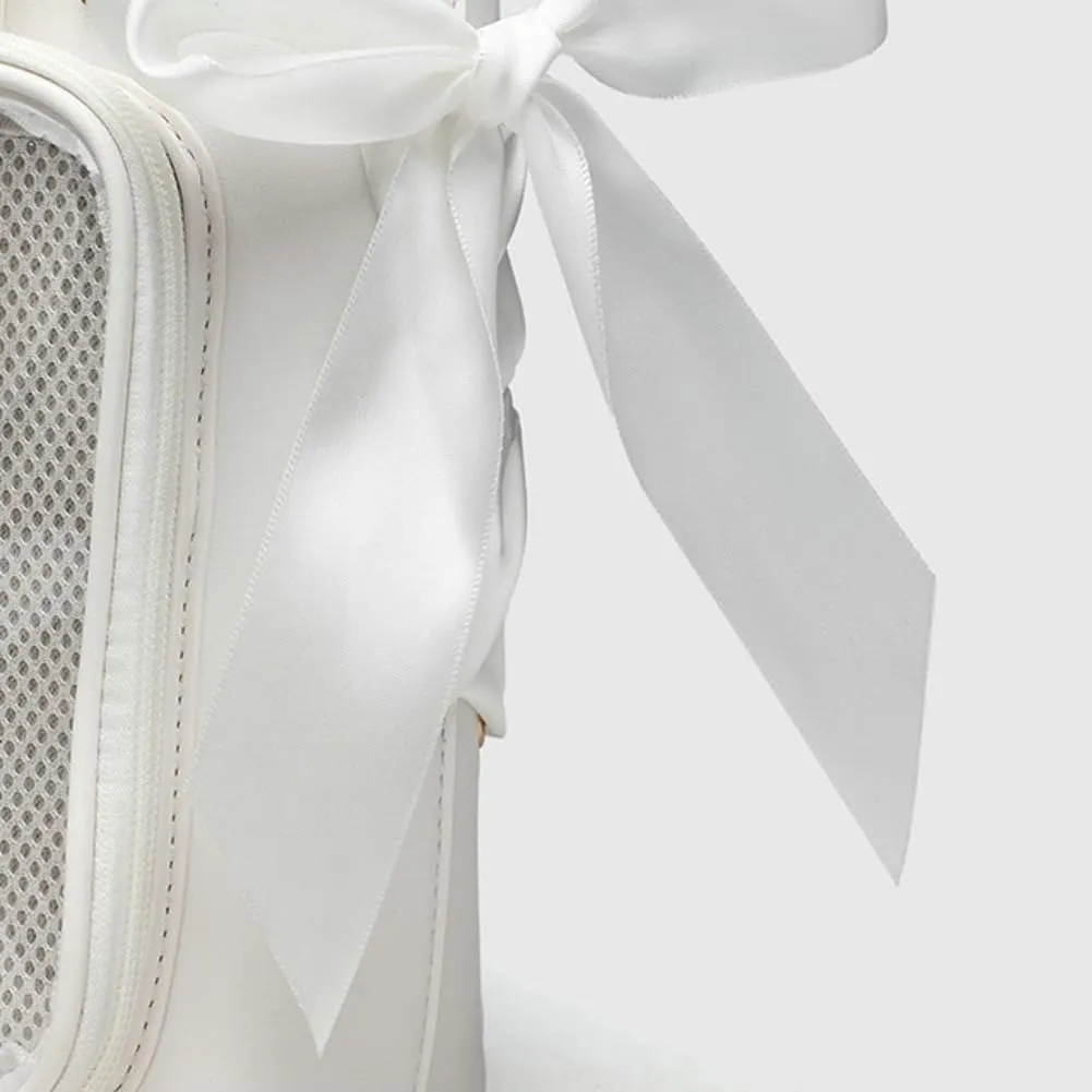 Women's Clear Hobo Handbags Vegan Leather Transparent Shoulder Bag Fashion Bow-tie Y2K Tote Bags 2025