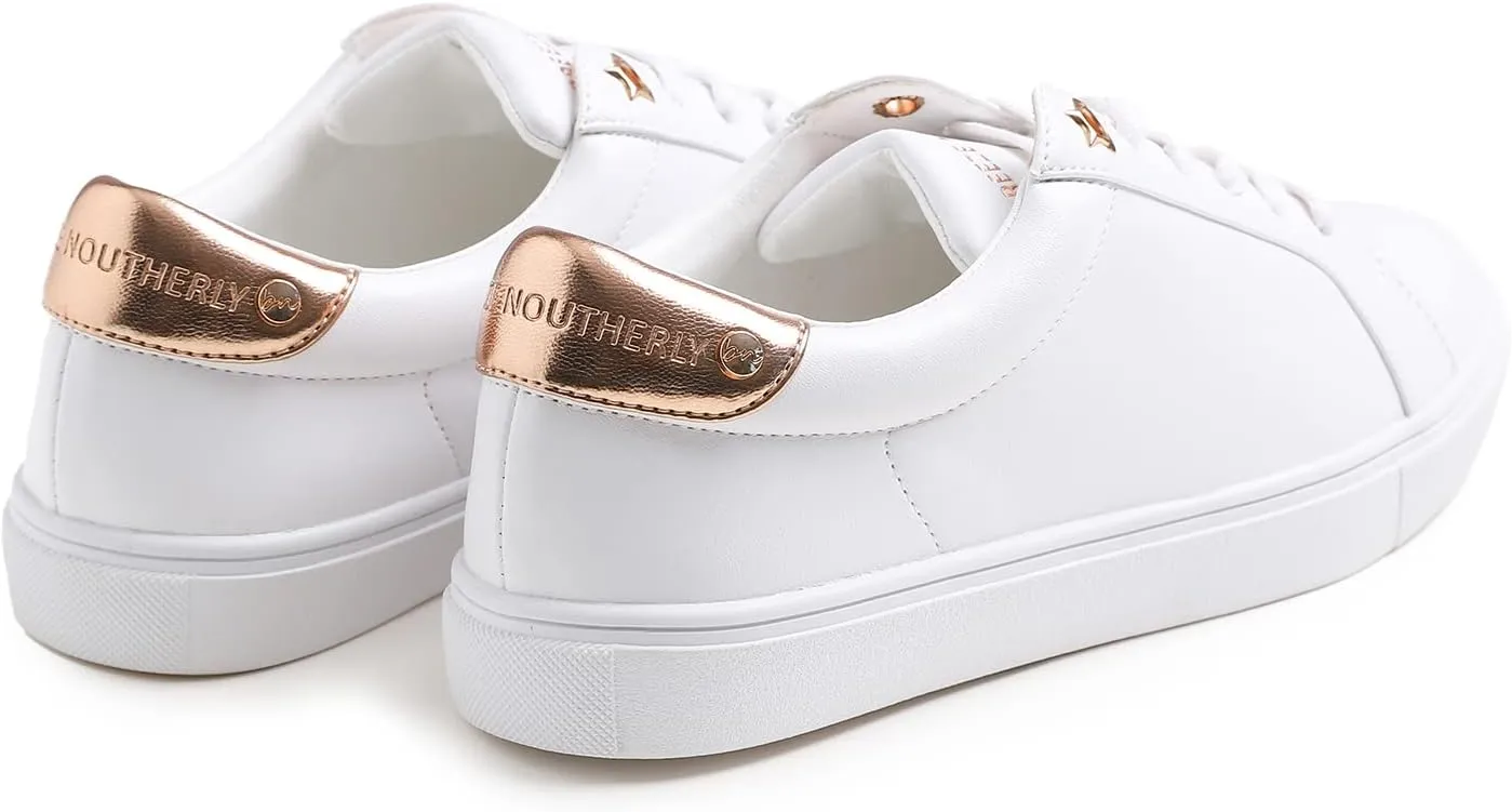 Women's Fashion Bling Deco Party Lightweight Vegan Leather Sneaker