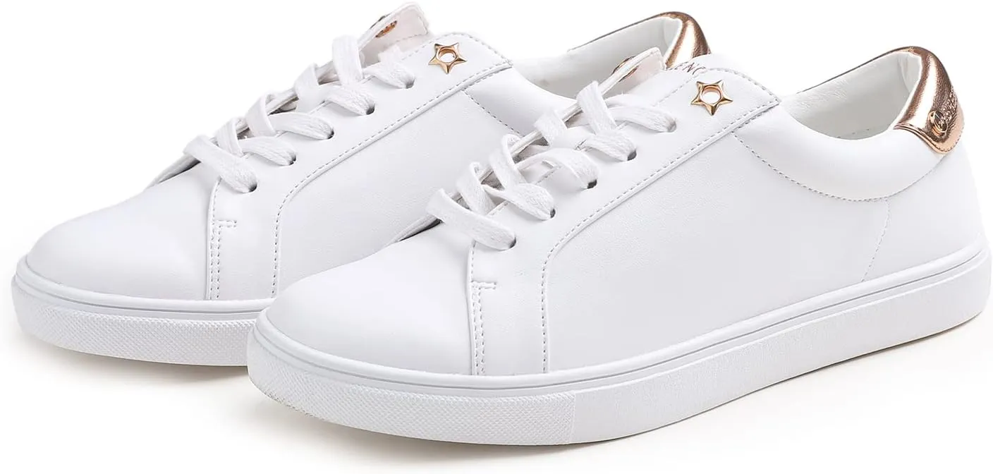 Women's Fashion Bling Deco Party Lightweight Vegan Leather Sneaker