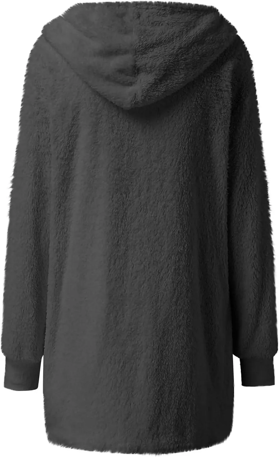 Women's Fuzzy 3 Piece Outfits Fleece Warm Hooded Robe Cardigan Crop Top Shorts Set Pajamas Cozy Loungewear Sets