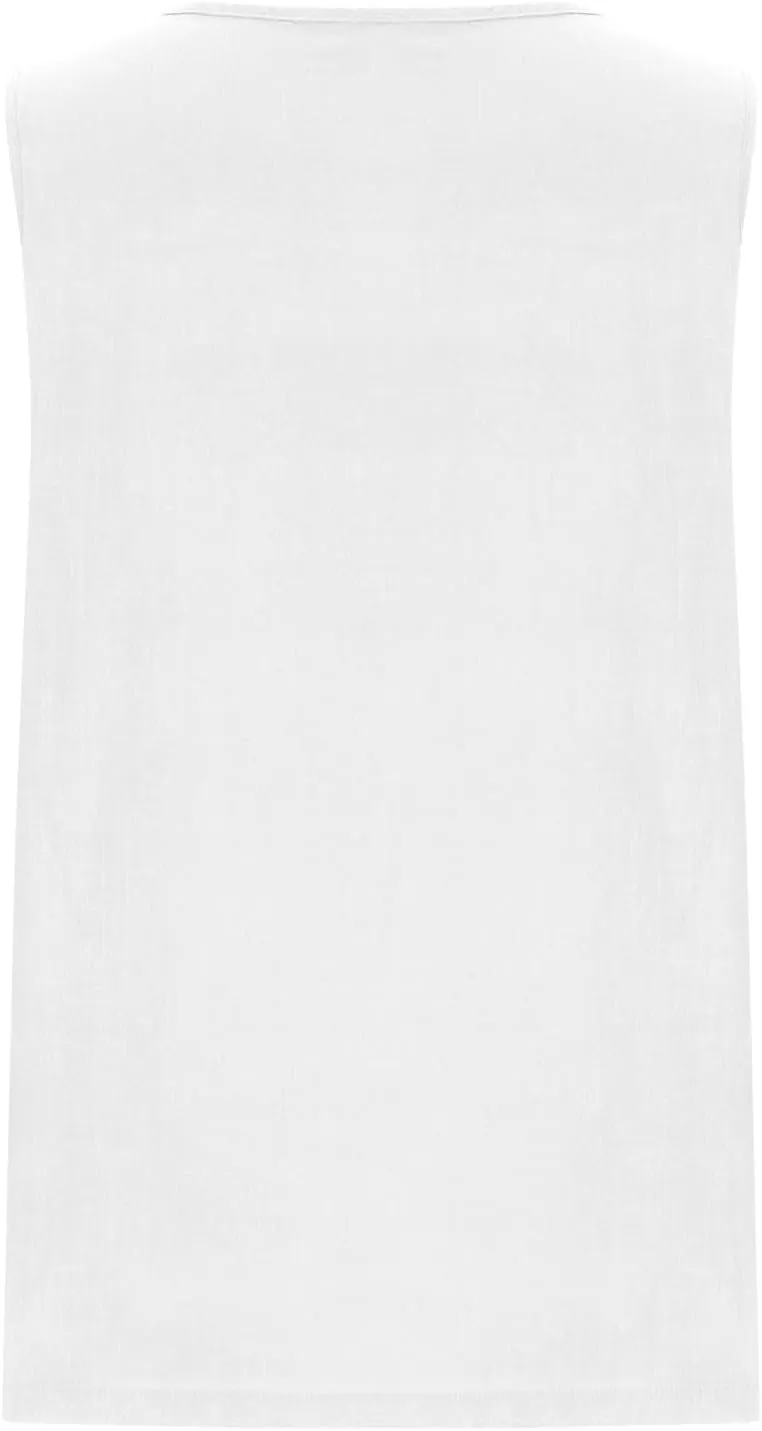 Women's High Neck Loose Tank Tops Breathable Cotton Linen Shirts Sleeveless Blouse Tops Summer Relaxed Fit Clothes