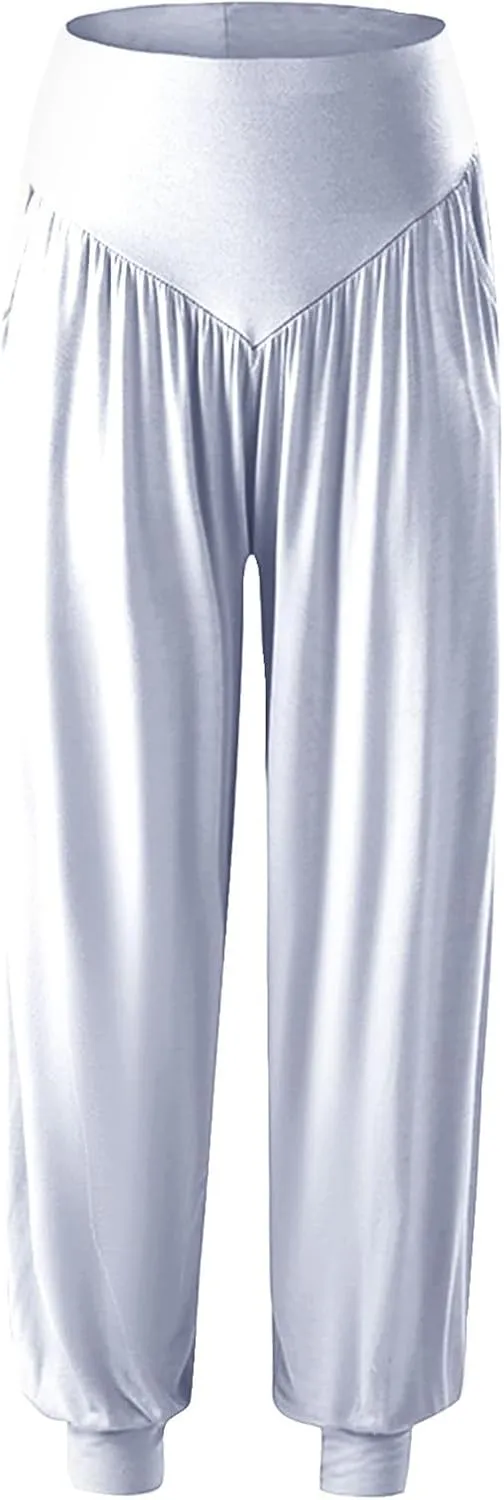 Womens Rayon Trousers Pants Pantyhose Tights Sweatpants for Women Sport Gym Yoga High Cut Flared Wide Leg 2025