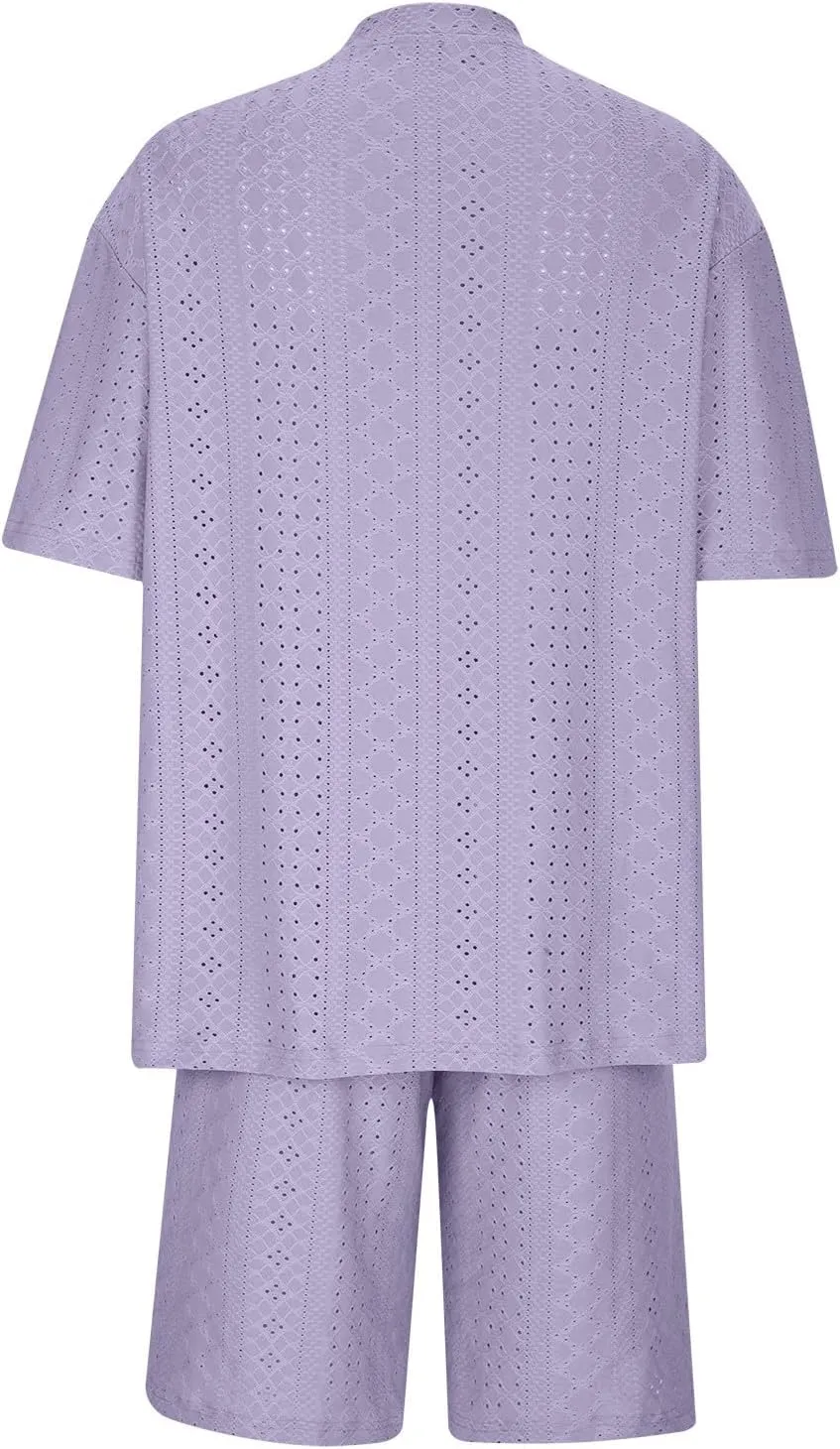 Womens Summer Beach Vacation Outfits 2024 2 Piece Short Set Oversized Tshirt Bermuda Shorts Matching Lounge Sets