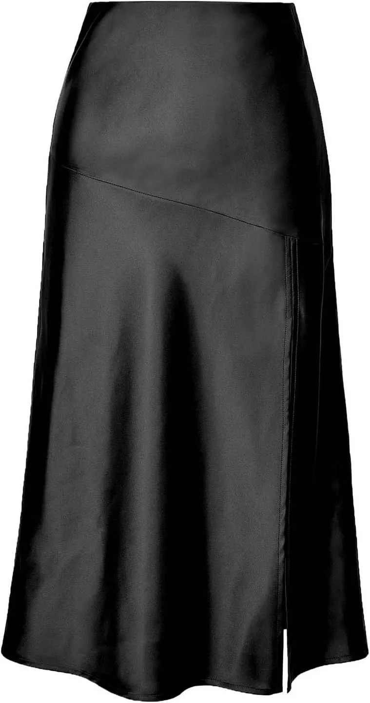 Women's Summer Skirt Women's Skirts Summer Midi Skirts Women's A-line Split Tulle Skirt for Women Pleated Skirt