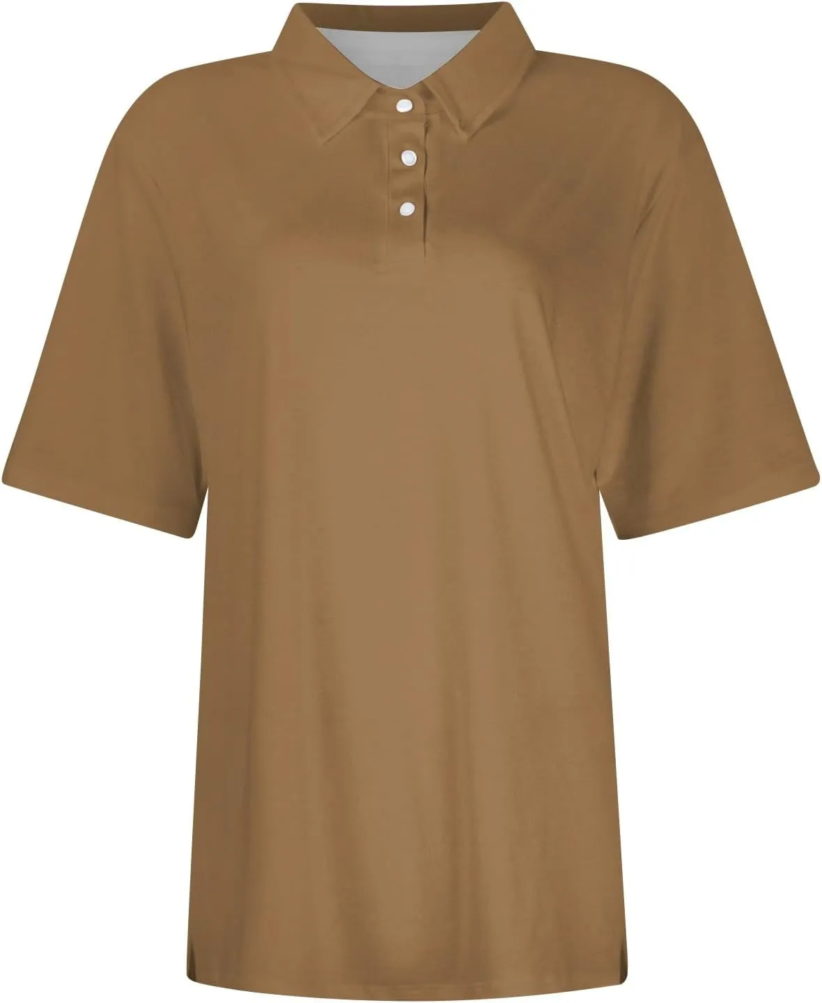 Womens Summer Tops Fashion Dressy Casual Short Sleeve Button Down Collared Polo T-Shirts Loose Fit Blouses