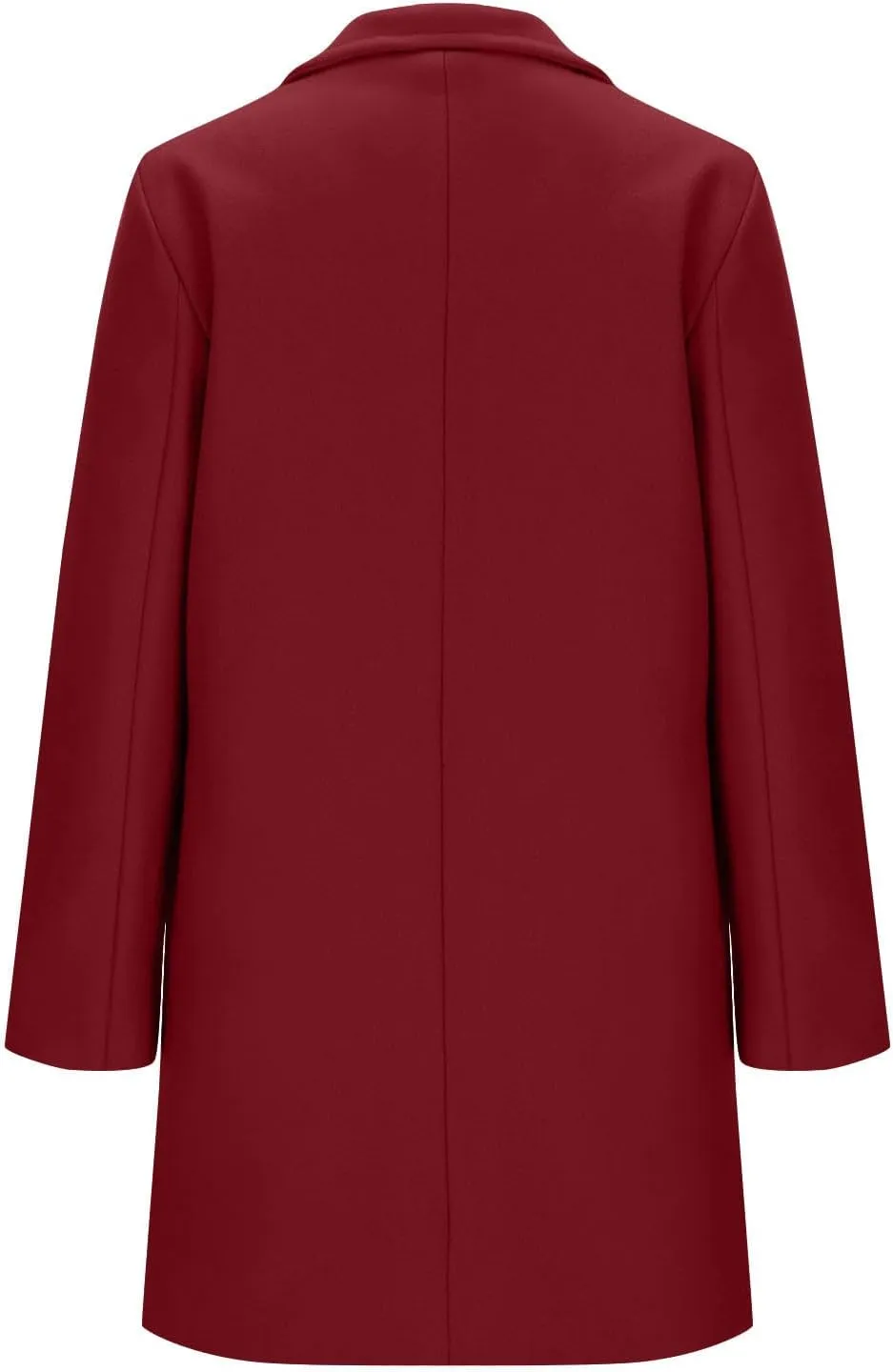 Women's Winter Wool Blend Pea Coat Single Breasted Casual Trench Coats Overcoat Long Elegant Coats Slim Fit Jackets