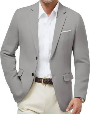 WULFUL Mens Casual Blazer Suit Jackets Slim Fit Two Button Sport Coats Lightweight Business Jacket