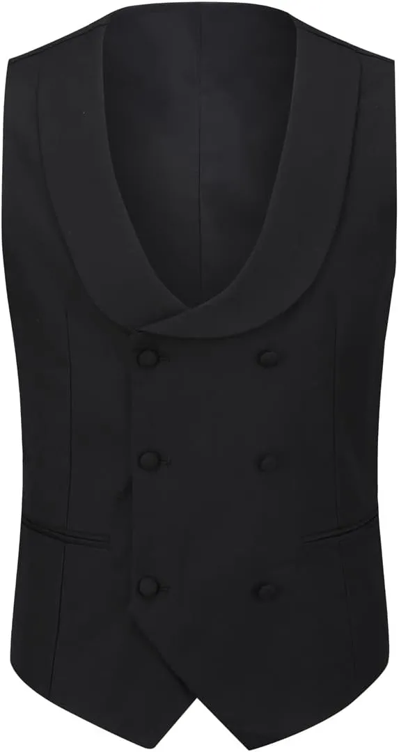 YFFUSHI Men's 3 Piece Suit Slim Fit One Button Prom Suits Set Blazer Vest Trousers