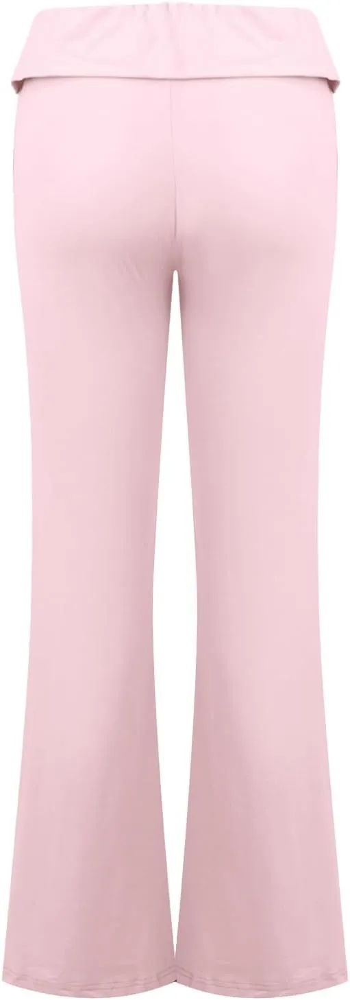 Yoga Leggings for Women, Flare Summer Pants High Waisted Tummy Control Stretch Pants Elastic Waist Trousers