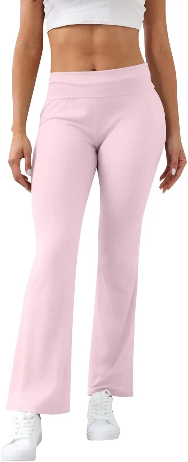 Yoga Leggings for Women, Flare Summer Pants High Waisted Tummy Control Stretch Pants Elastic Waist Trousers