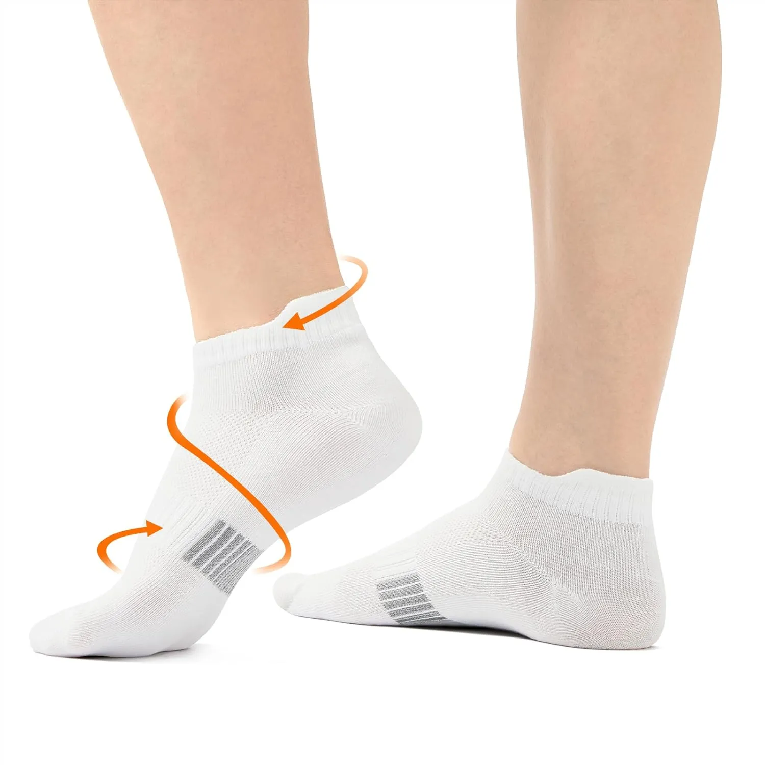 Zando Women's Running Socks - Low Cute Compression No Show Hiking Cushioned Athletic Socks