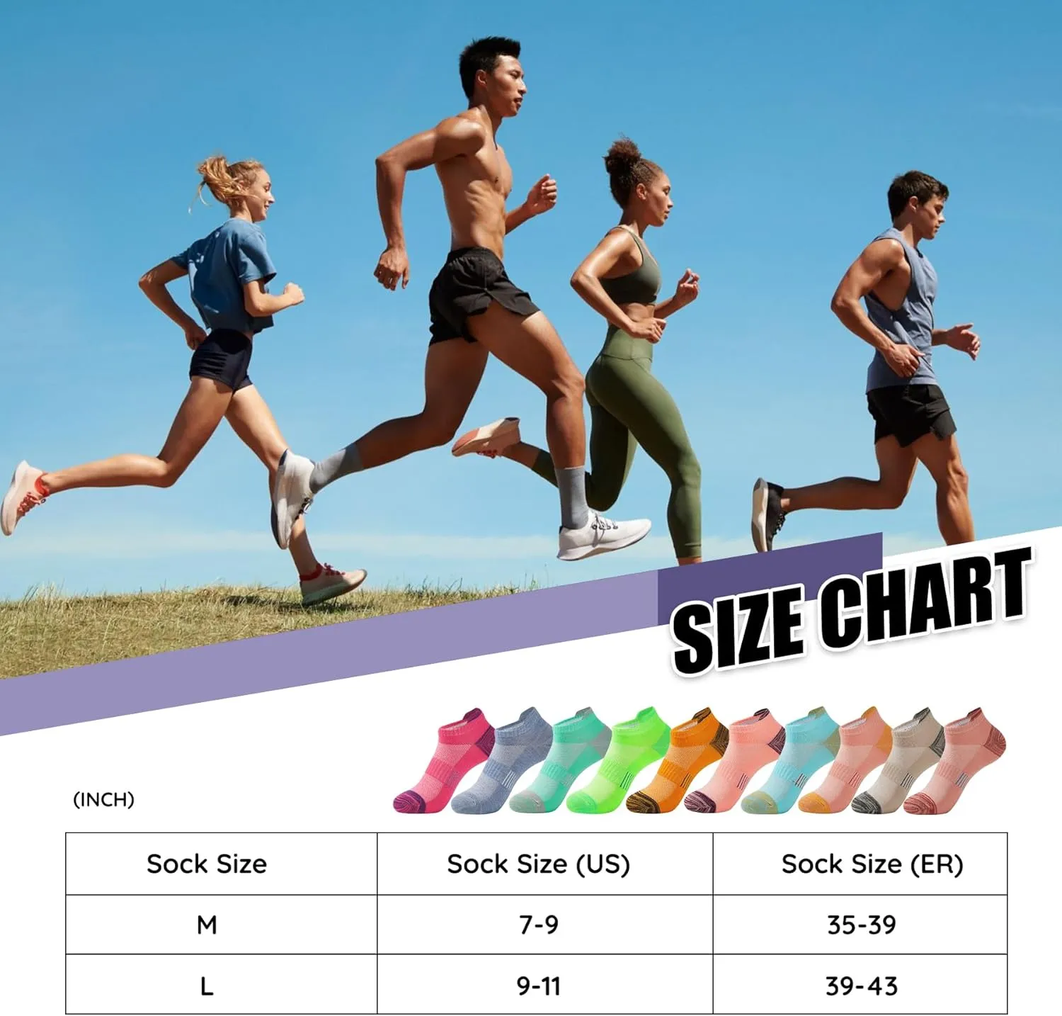 Zando Women's Running Socks - Low Cute Compression No Show Hiking Cushioned Athletic Socks